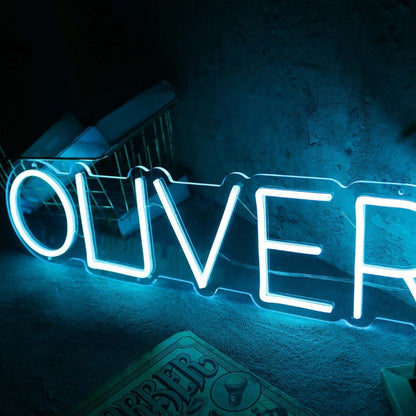 Oliver Blue Led Neon Sign - Shineneon