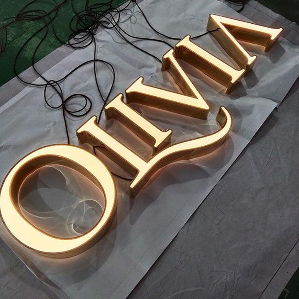 Olivia 3D Frontlit Letters Metal Led Sign
