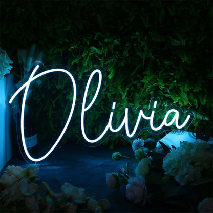Olivia Blue Neon Sign | Shineneon