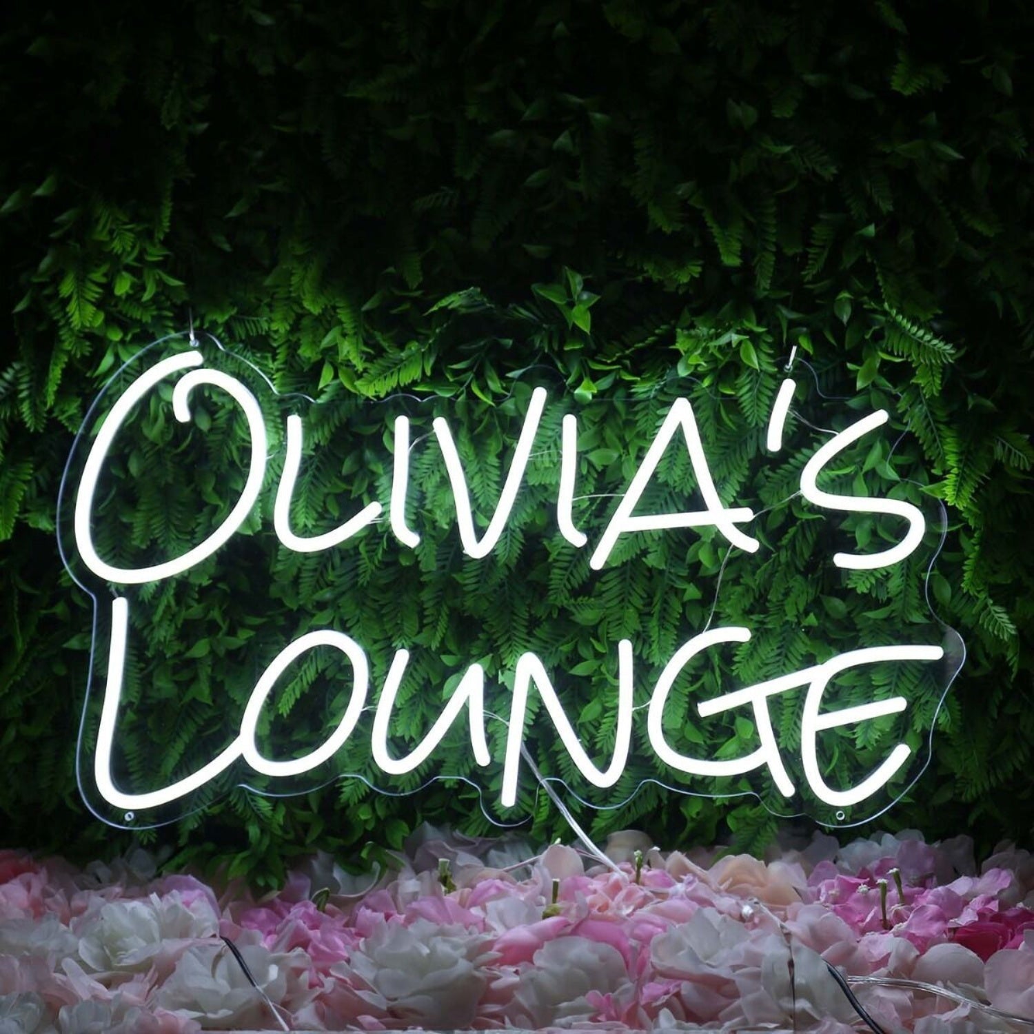 Olivias Lounge White Led Neon Sign - Shineneon