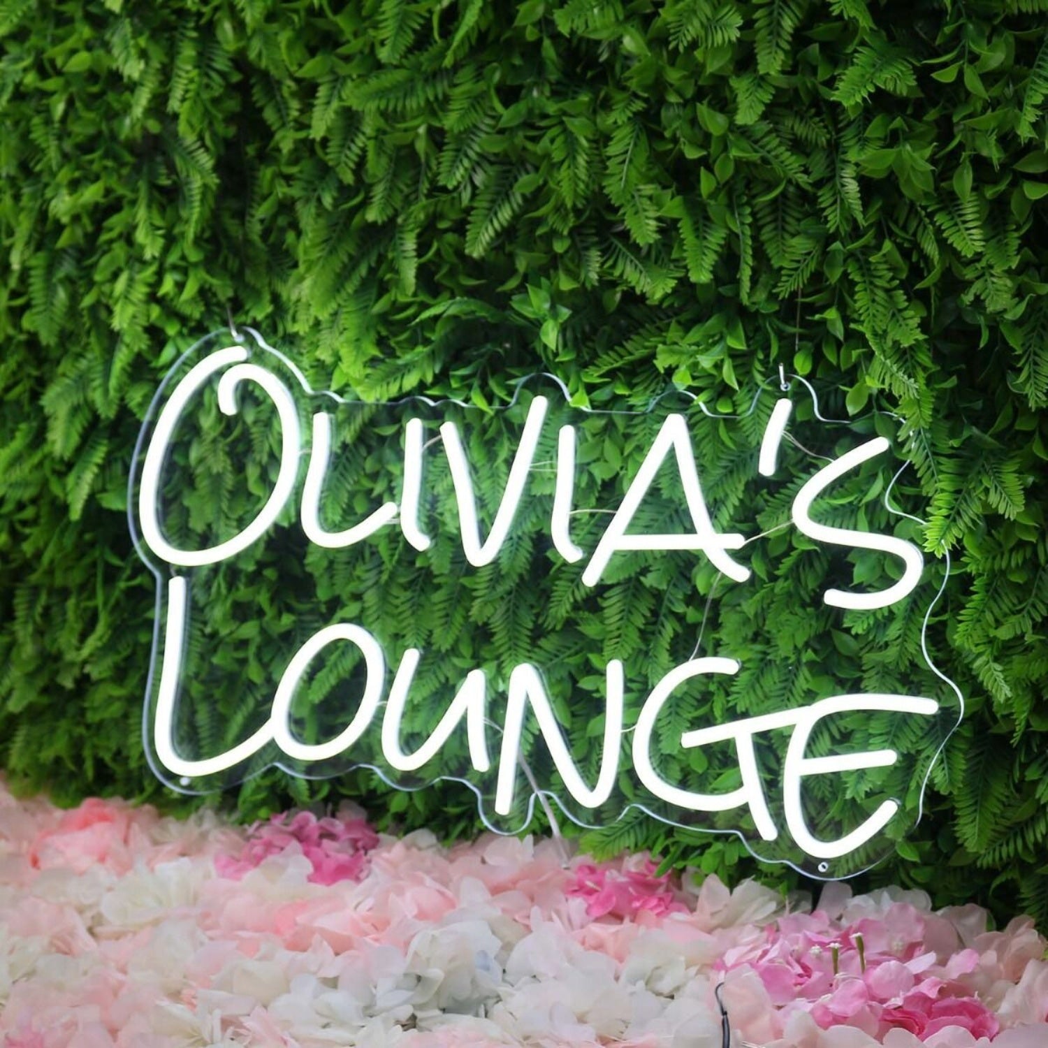 Olivias Lounge White Led Neon Sign - Shineneon