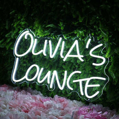 Olivias Lounge White Led Neon Sign - Shineneon