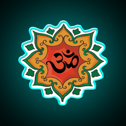 Om India Hindu Hinduism Yoga Led Neon Sign For Wellness Space Rgb Color - Shineneon