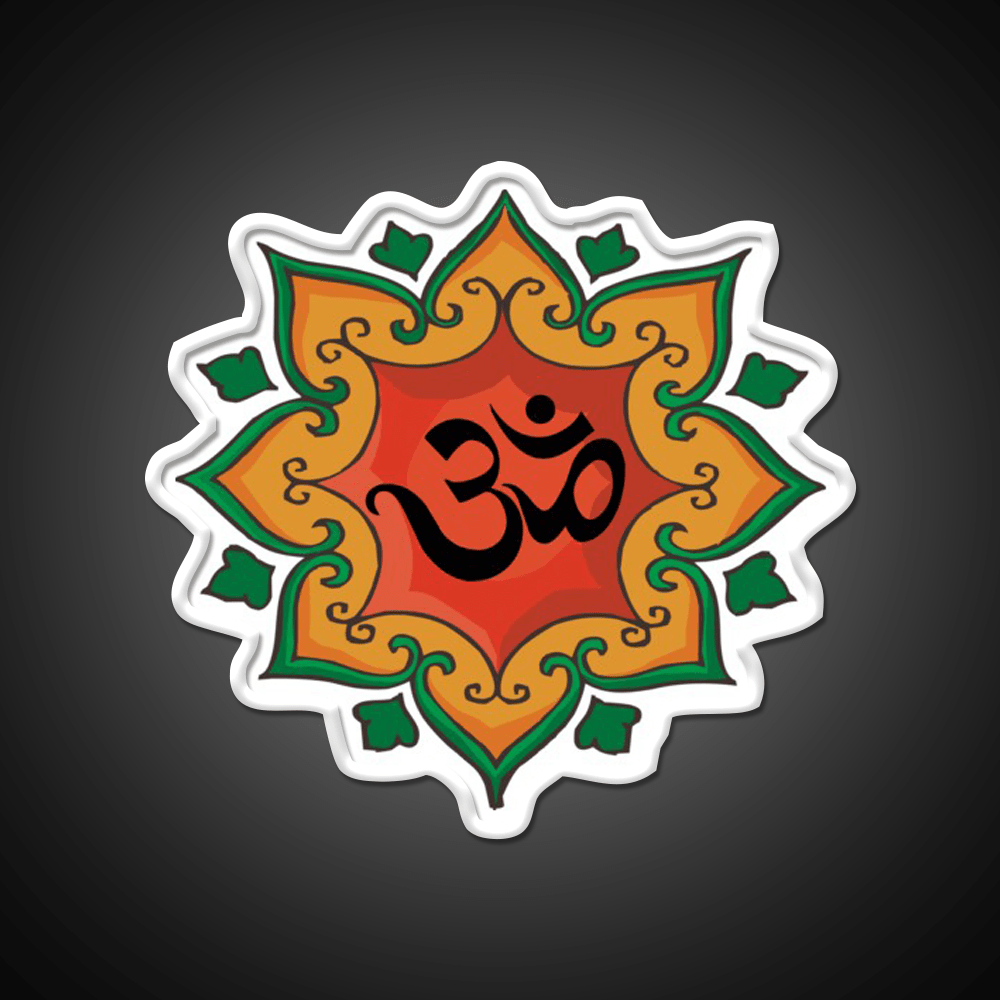 Om India Hindu Hinduism Yoga Led Neon Sign For Wellness Space Rgb Color - Shineneon