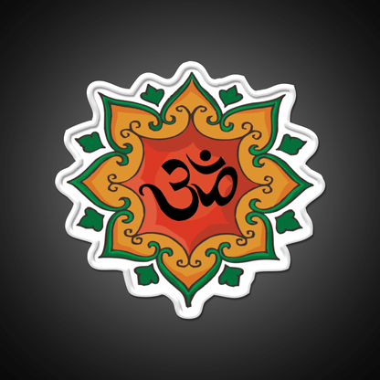 Om India Hindu Hinduism Yoga Led Neon Sign For Wellness Space Rgb Color - Shineneon