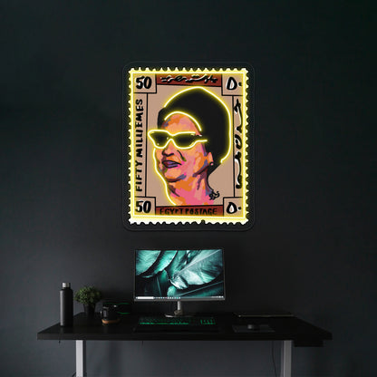 Om Kalthoum Postage Artwork Business Led Sign | Shineneon