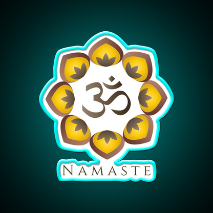 Om Namaste Yoga Led Neon Sign For Wellness Space Rgb Color