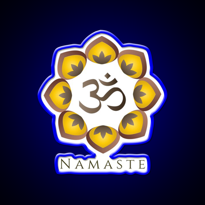 Om Namaste Yoga Led Neon Sign For Wellness Space Rgb Color