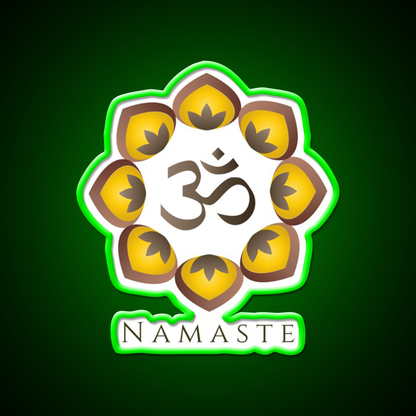 Om Namaste Yoga Led Neon Sign For Wellness Space Rgb Color
