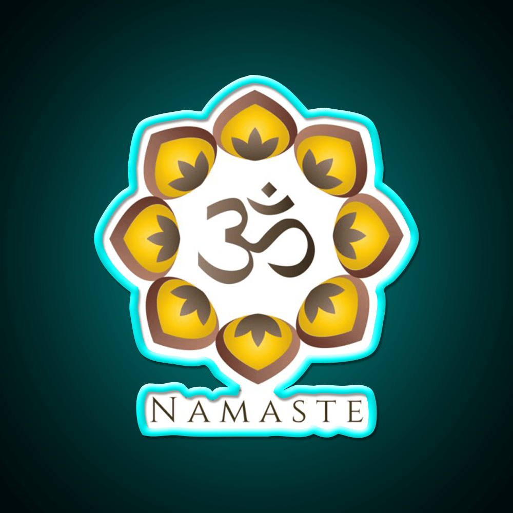 Om Namaste Yoga Led Neon Sign For Wellness Space Rgb Color - Shineneon