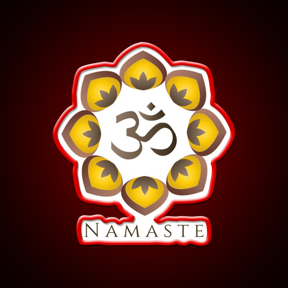 Om Namaste Yoga Led Neon Sign For Wellness Space Rgb Color - Shineneon