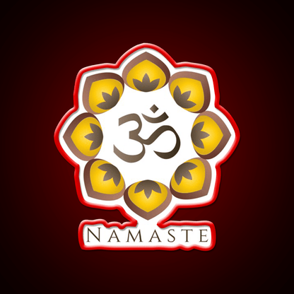 Om Namaste Yoga Led Neon Sign For Wellness Space Rgb Color - Shineneon