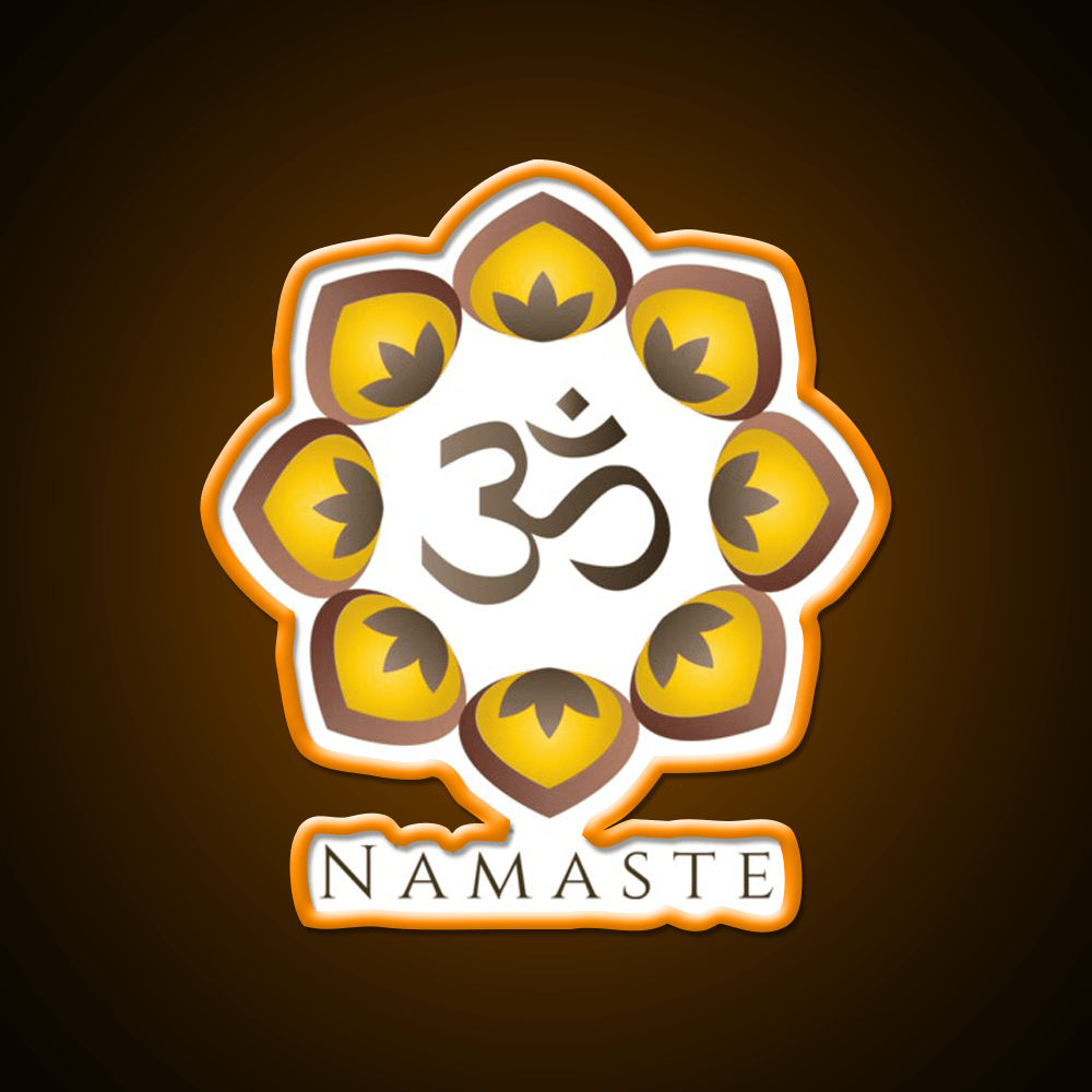 Om Namaste Yoga Led Neon Sign For Wellness Space Rgb Color - Shineneon