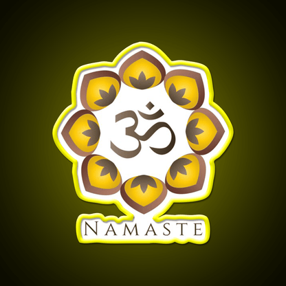 Om Namaste Yoga Led Neon Sign For Wellness Space Rgb Color - Shineneon