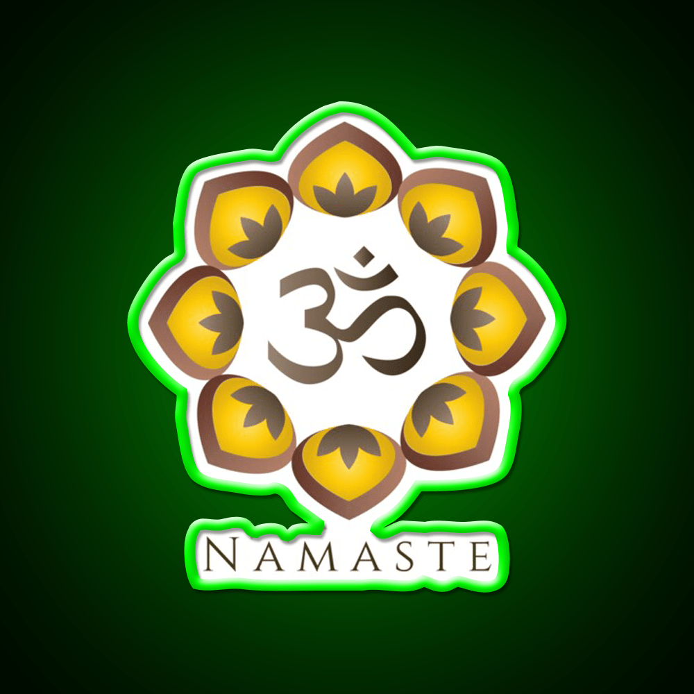 Om Namaste Yoga Led Neon Sign For Wellness Space Rgb Color - Shineneon