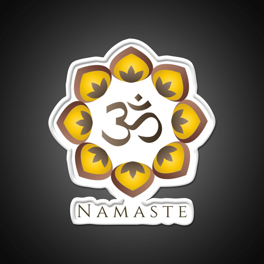 Om Namaste Yoga Led Neon Sign For Wellness Space Rgb Color - Shineneon