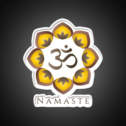 Om Namaste Yoga Led Neon Sign For Wellness Space Rgb Color - Shineneon