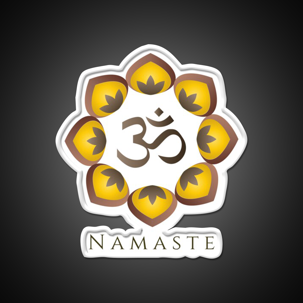 Om Namaste Yoga Led Neon Sign For Wellness Space Rgb Color