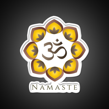 Om Namaste Yoga Led Neon Sign For Wellness Space Rgb Color