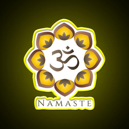 Om Namaste Yoga Led Neon Sign For Wellness Space Rgb Color