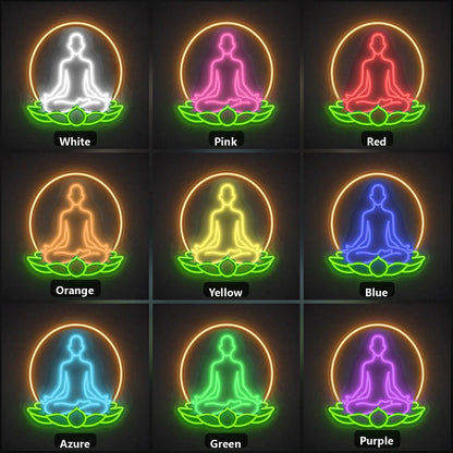 Om Yoga Collective LED Neon Sign Garage Man Cave Neon Sign - Shineneon