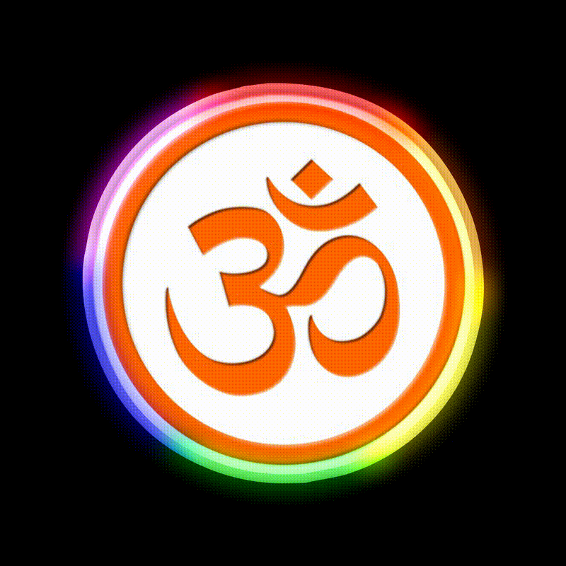 Om Yoga Led Neon Sign For Wellness Space Rgb Color