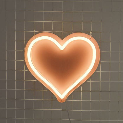 Ombre Blush Heart Neon Sign For Romantic And Loving Spaces | Shineneon
