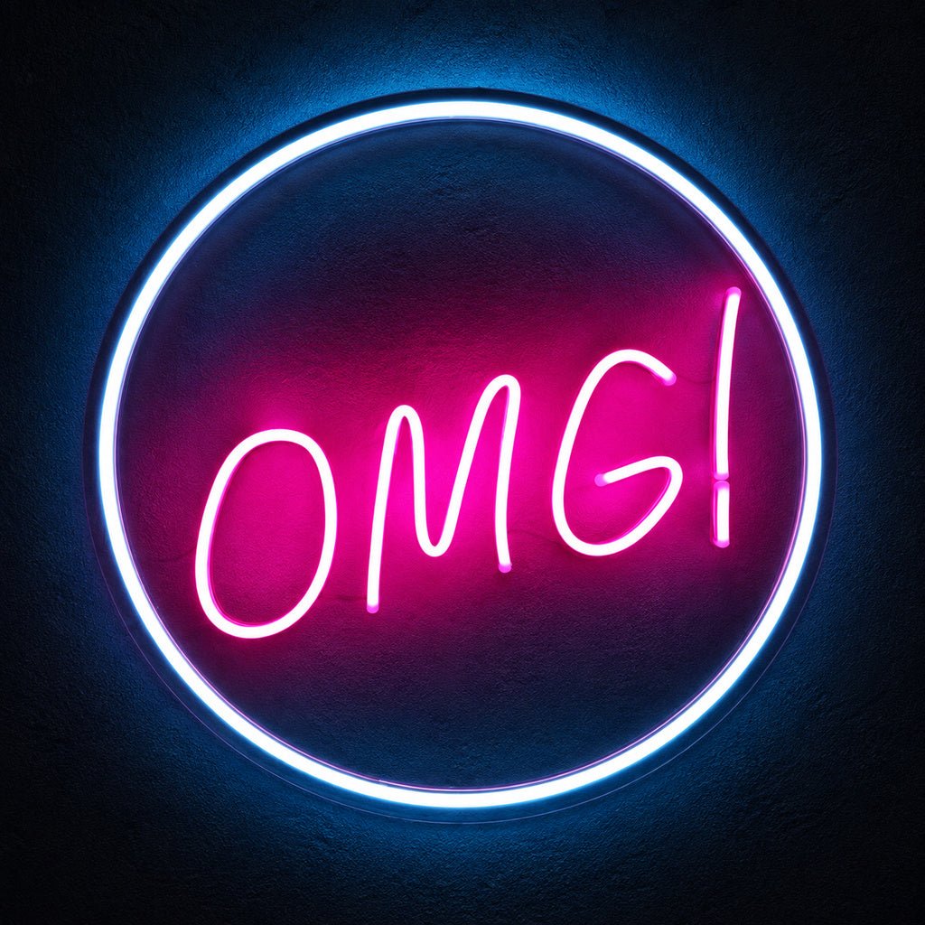 OMG Pink Circular LED Neon Sign - Shineneon