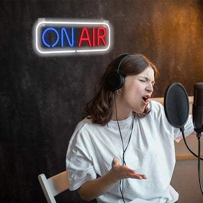 On Air Blue White Red Led Neon Sign For Studio Live Broadcast - Shineneon