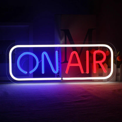 On Air Blue White Red Led Neon Sign For Studio Live Broadcast - Shineneon