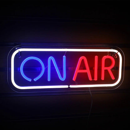 On Air Blue White Red Led Neon Sign For Studio Live Broadcast - Shineneon