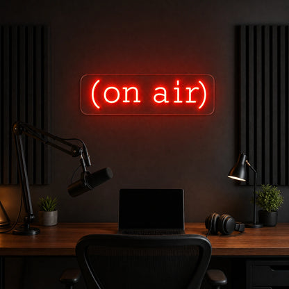 On Air Business Wall Art LED Neon Sign Garage Man Cave Neon Sign real lifestyle scene
