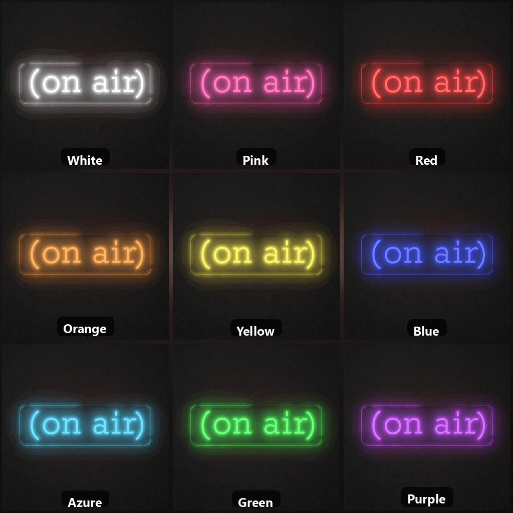 On Air Business Wall Art LED Neon Sign Garage Man Cave Neon Sign color grid