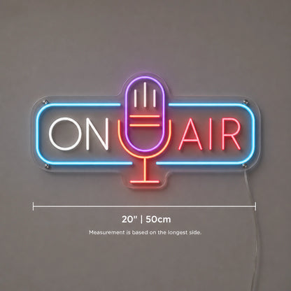 On Air Microphone Neon Sign LED Neon Sign size image