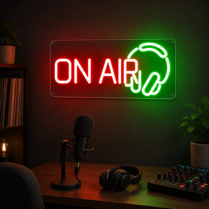 On Air Room Decor LED Neon Sign Garage Man Cave Neon Sign real lifestyle scene