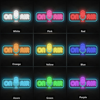 On Air Wall Decor LED Neon Sign Garage Man Cave Neon Sign color grid
