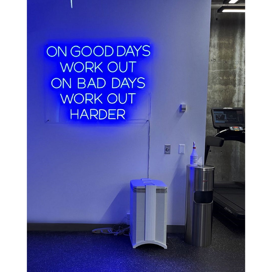 On Good Days Work Out On Bad Days Work Out Harder Led Sign Business Neon Sign