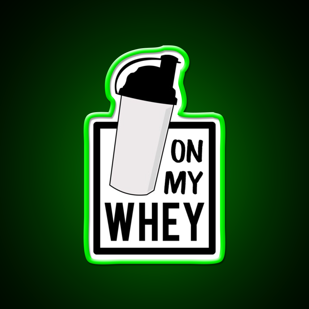 On My Whey Gym Fitness Led Neon Sign Rgb Color
