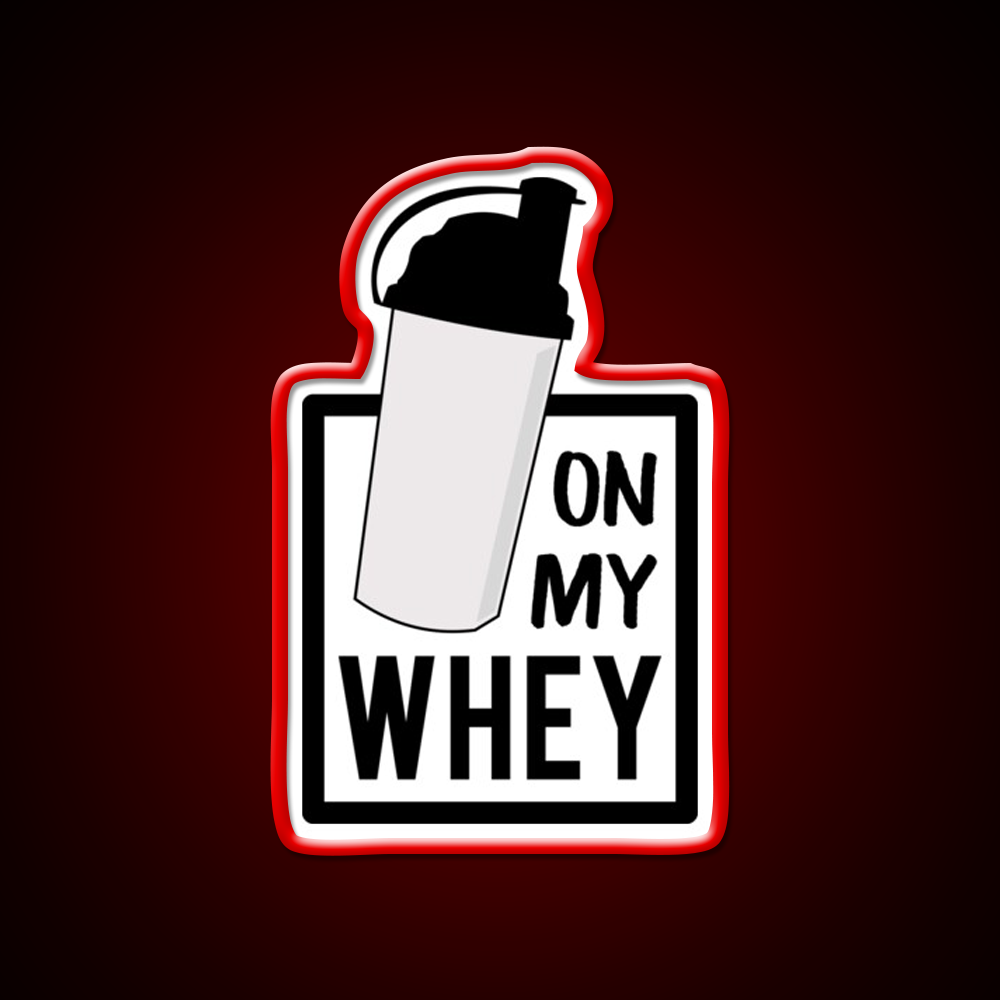 On My Whey Gym Fitness Led Neon Sign Rgb Color