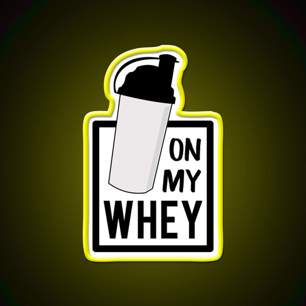 On My Whey Gym Fitness Led Neon Sign Rgb Color