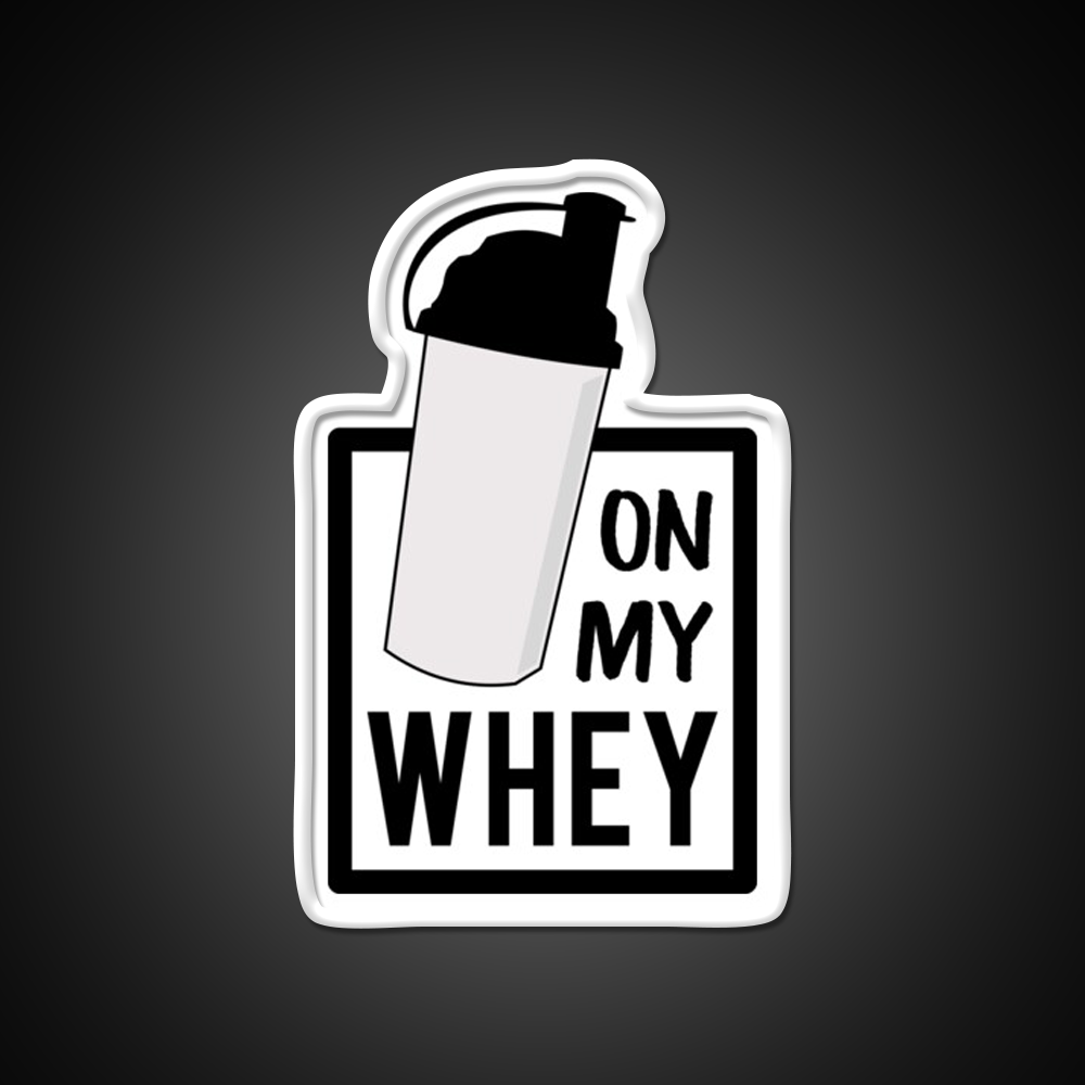 On My Whey Gym Fitness Led Neon Sign Rgb Color