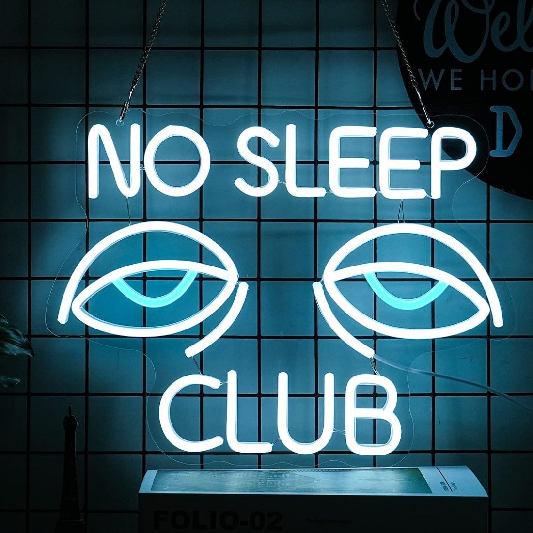 On Sleep Club Neon Sign Eyes Led Sign Business Neon Sign