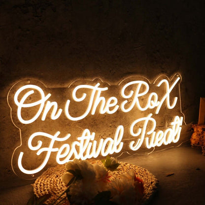 On The Rox Festival Booth Yellow Led Neon Sign - Shineneon
