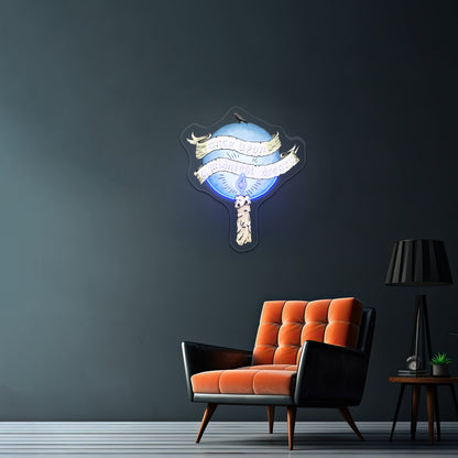 Once Upon A Midnight Dreary Artwork Custom Neon Signs