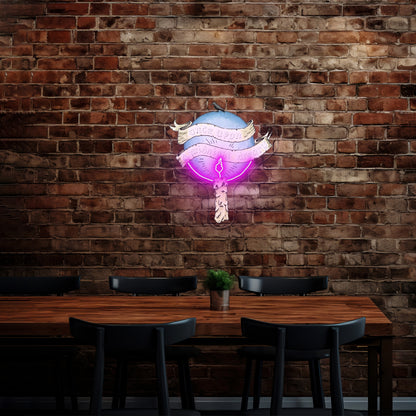 Once Upon A Midnight Dreary Artwork Custom Neon Signs