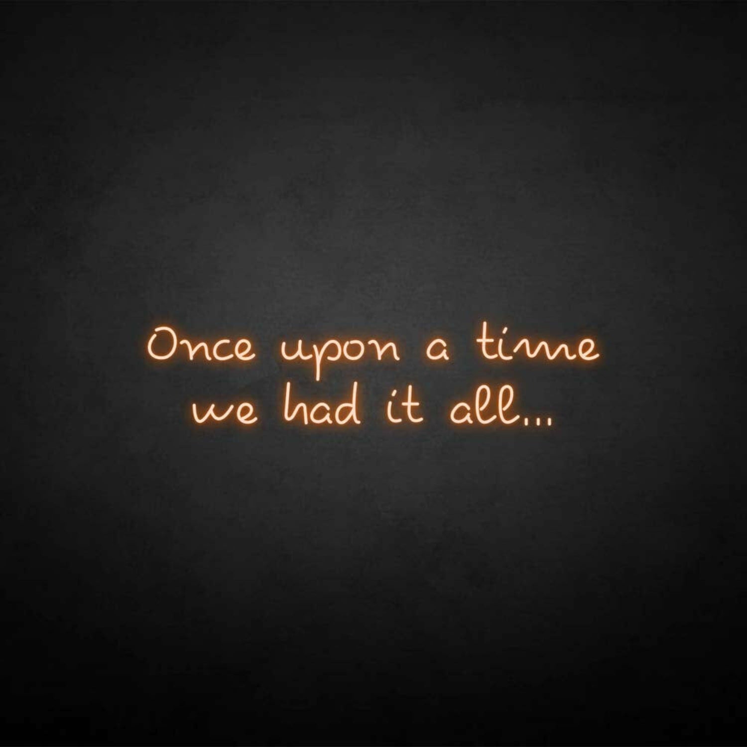 Once Upon A Time We Had It All Neon Sign | Shineneon