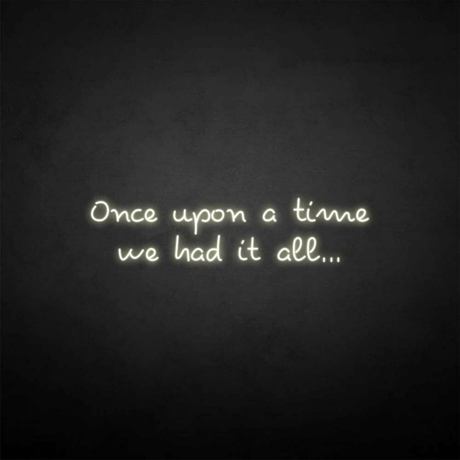 Once Upon A Time We Had It All Neon Sign | Shineneon