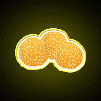 Onde Onde Snack Food Led Neon Sign Rgb Color - Custom LED neon sign front view