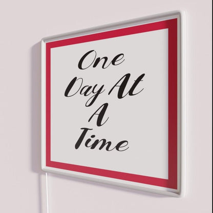 One Day At A Time Rgb Led Neon Sign Bar Wall Decor - Shineneon