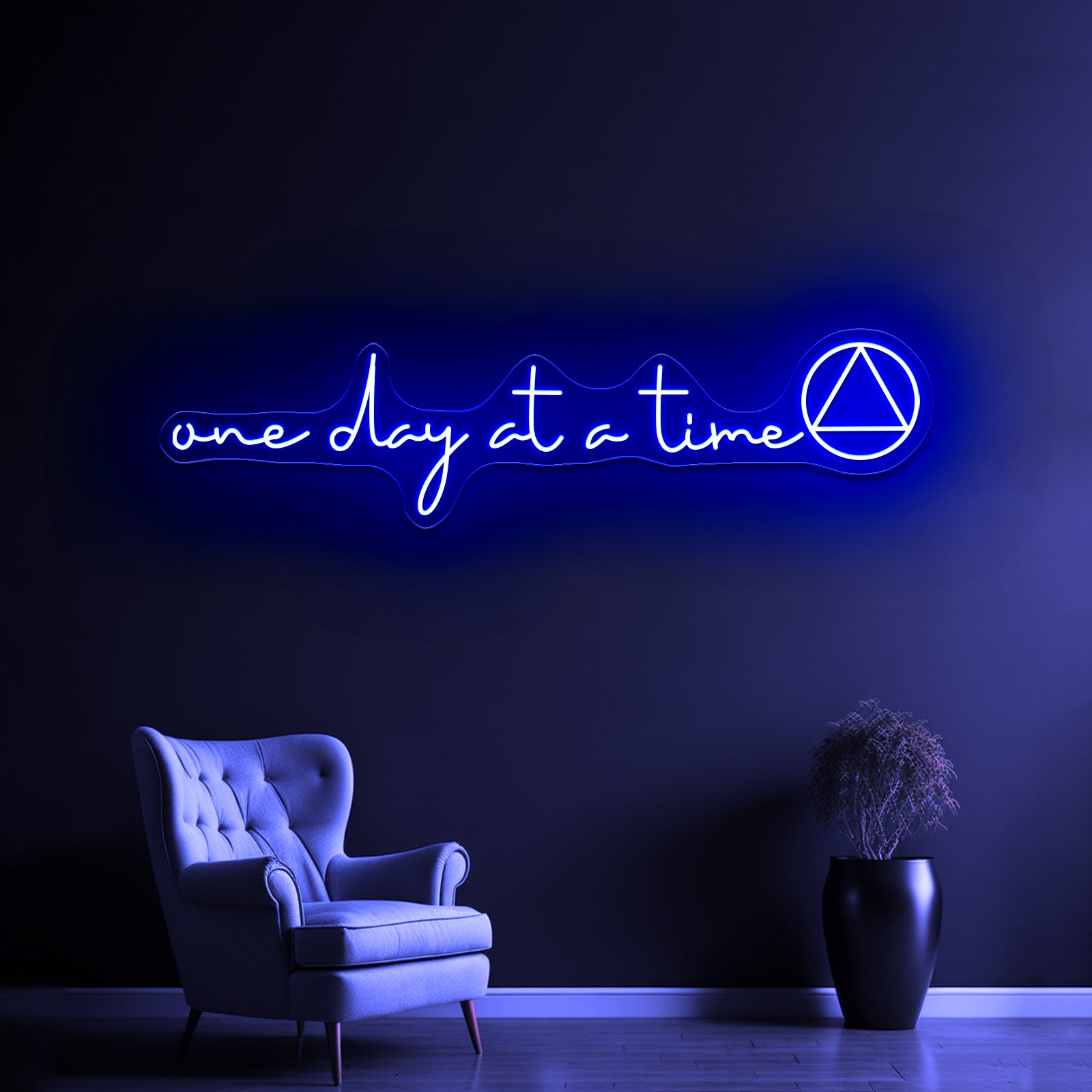 One Day At A Time Sober Aa Kindle Case Wall Artwork Neon Signs | Shineneon